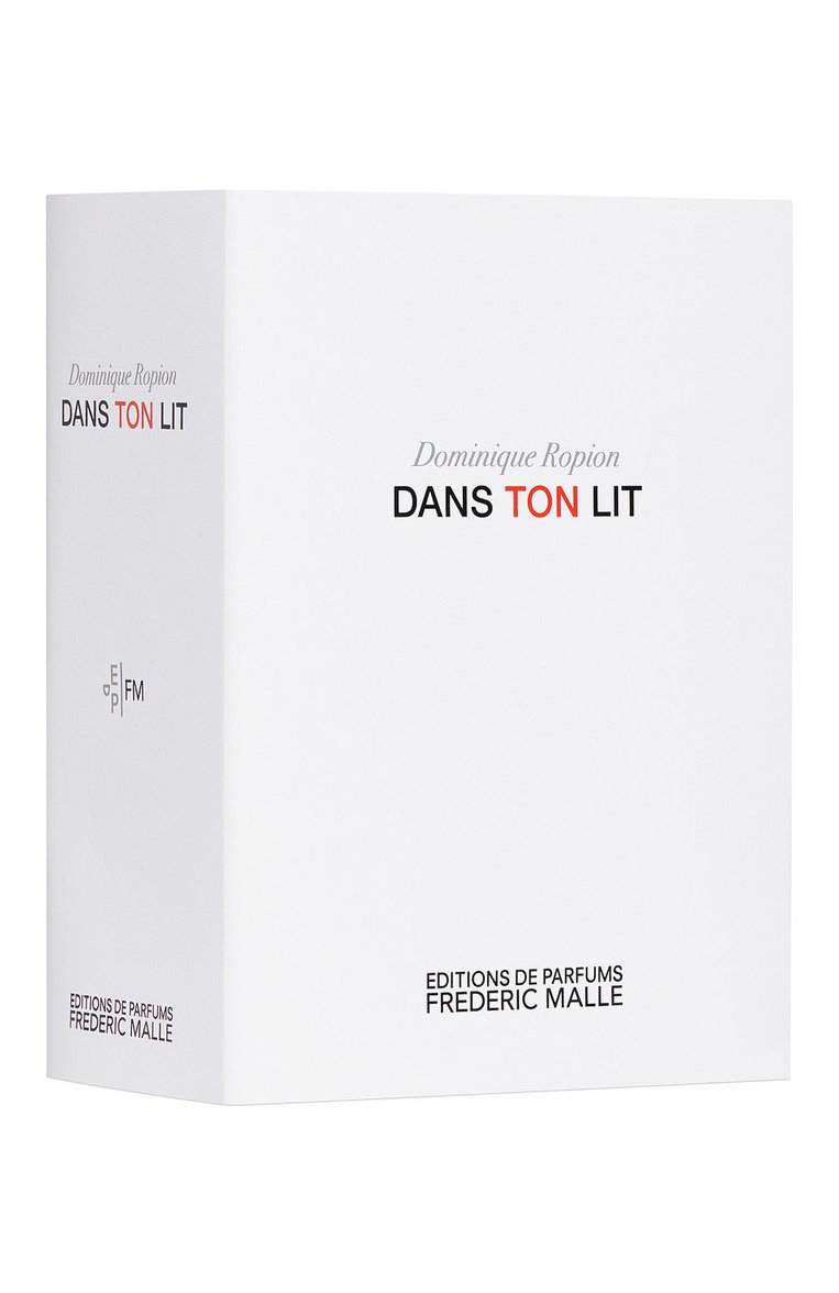 Спрей для ароматизации постельного белья dans ton lit (100ml) FREDERIC MALLE бесцветного цвета, арт. 3700135017030 | Фото 2 (Тип продукта: Мисты / Спреи; Региональные ограничения белый список (Axapta Mercury): Не проставлено; Нос: Не проставлено; Ограничения доставки: flammable)