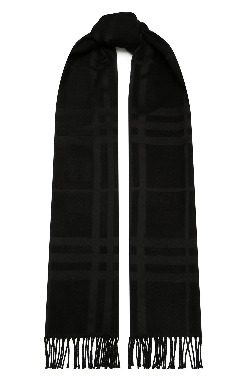 Шелковый шарф BURBERRY черного цвета по цене 54800 руб., арт. 8035903, фото 1 Шелковый шарф BURBERRY, арт. 8035903, фото 1