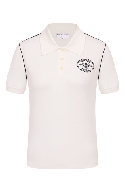 Женское хлопковое поло sporty &amp; rich x hotel eden roc SPORTY AND RICH, арт. T005760666WH50