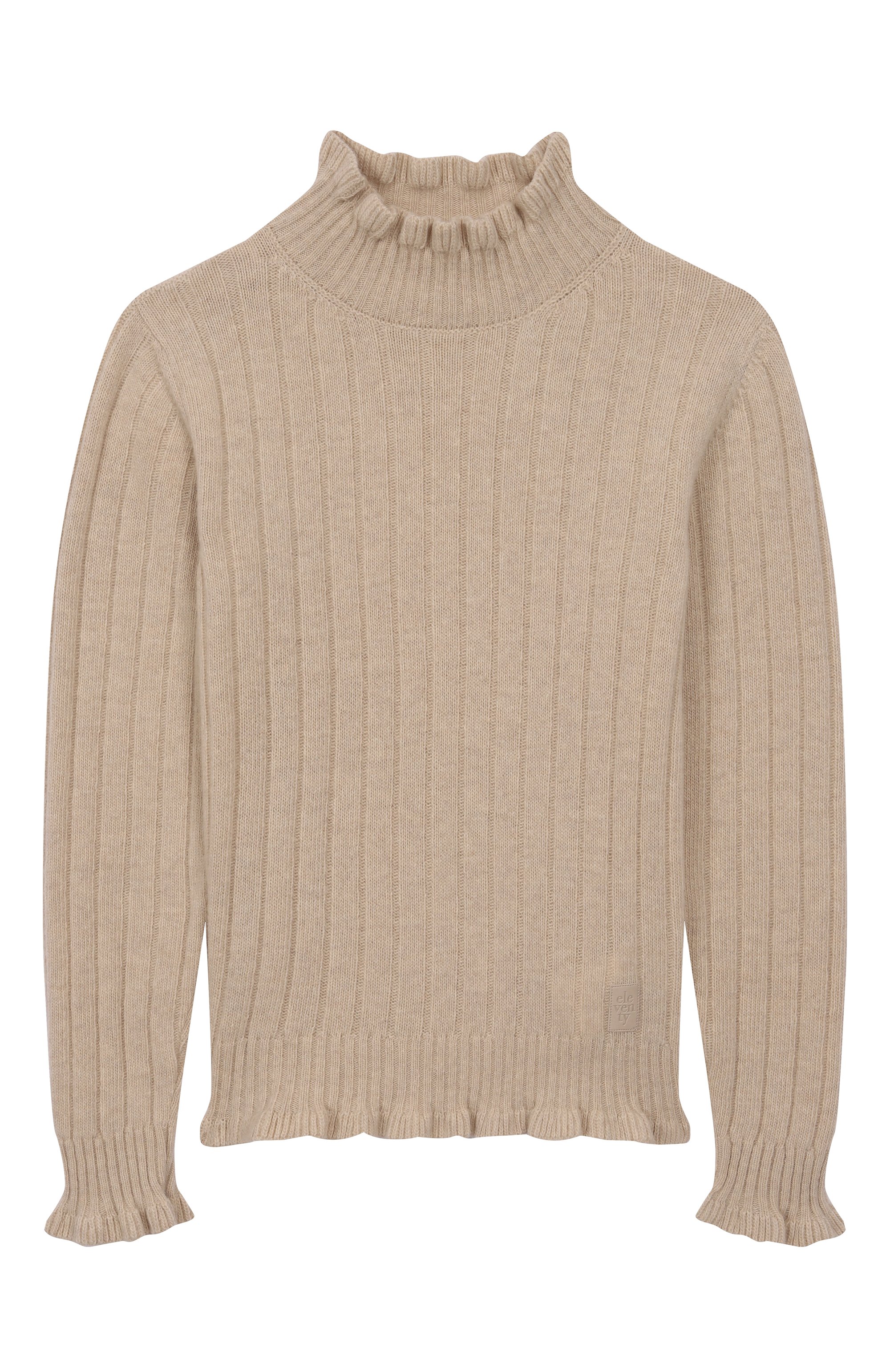 Шерстяная водолазка ELEVENTY бежевого цвета по цене 21850 руб., арт. EX9A00/W0217/6-8, фото 1 Шерстяная водолазка ELEVENTY, арт. EX9A00/W0217/6-8, фото 1