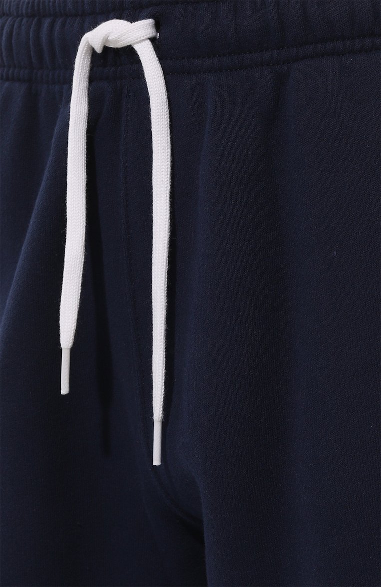 Женские хлопковые джоггеры POLO RALPH LAUREN темно-синего цвета, арт. 211943009 | Фото 5 (Длина (брюки, джинсы): Стандартные; Материал внешний: Хлопок; Женское Кросс-КТ: Джоггеры - брюки, Брюки-одежда; Стили: Спорт-шик)