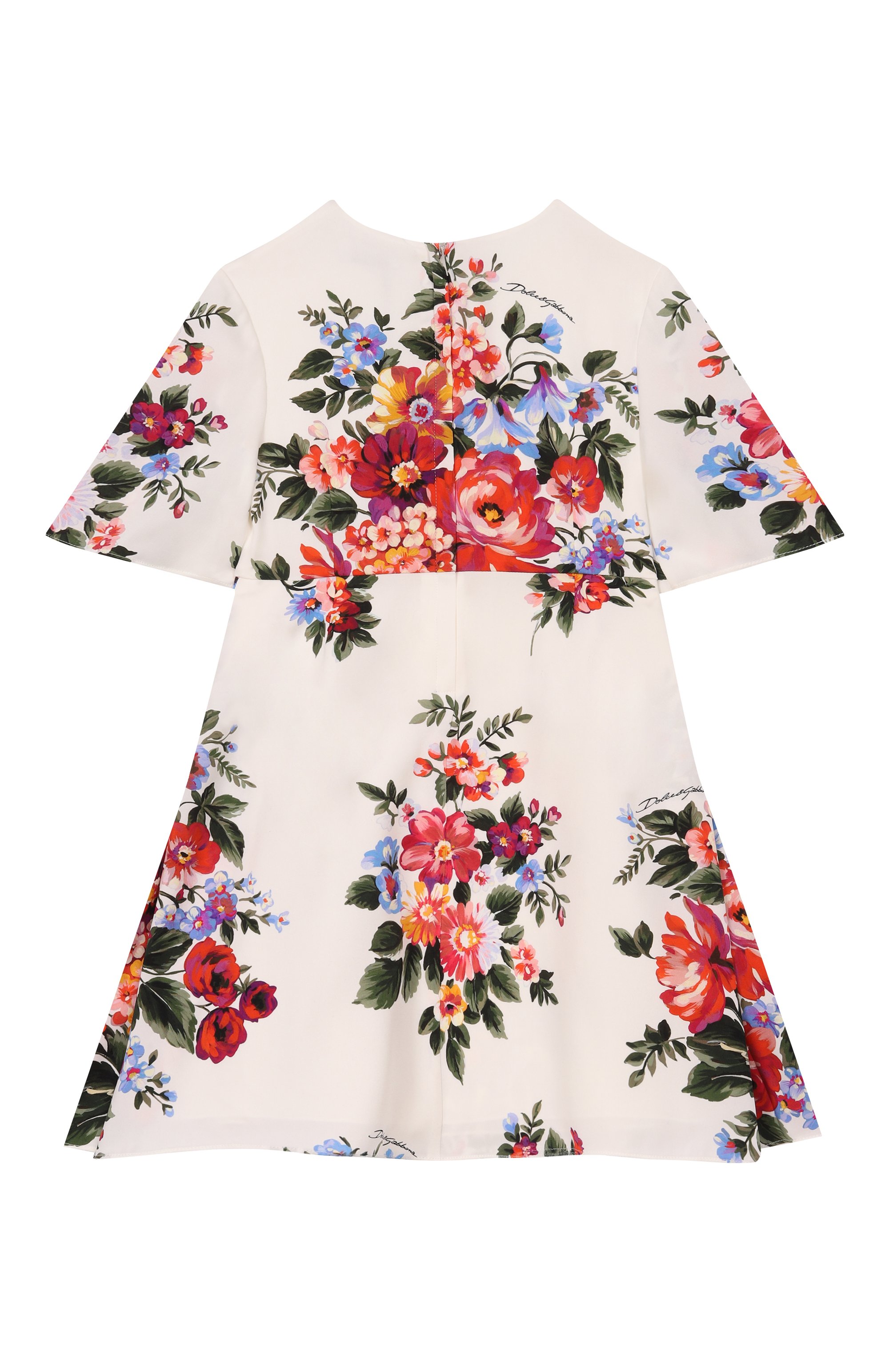 Шелковое платье DOLCE & GABBANA кремового цвета по цене 96200 руб., арт. L53DF0/FSA8P, фото 2 Шелковое платье DOLCE & GABBANA, арт. L53DF0/FSA8P, фото 2