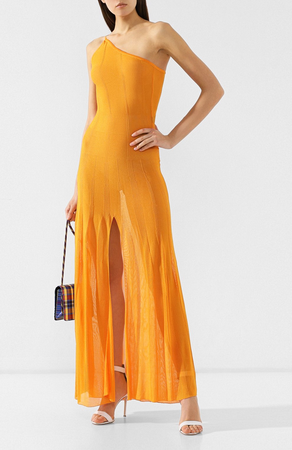 Платье-макси JACQUEMUS оранжевого цвета по цене 62350 руб., арт. 191KN20/37730, фото 2 Платье-макси JACQUEMUS, арт. 191KN20/37730, фото 2