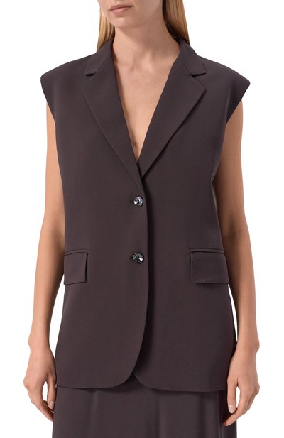 Жилет из вискозы и шелка AGNONA, арт. TV1103E/U5074E, фото 3