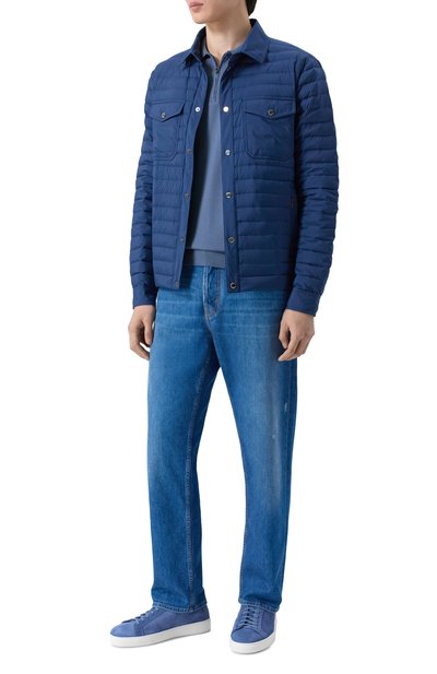 Замшевые кеды H`D`S`N BARACCO голубого цвета по цене 48750 руб., арт. R0NNY.S.45*, фото 2 Замшевые кеды H`D`S`N BARACCO, арт. R0NNY.S.45*, фото 2