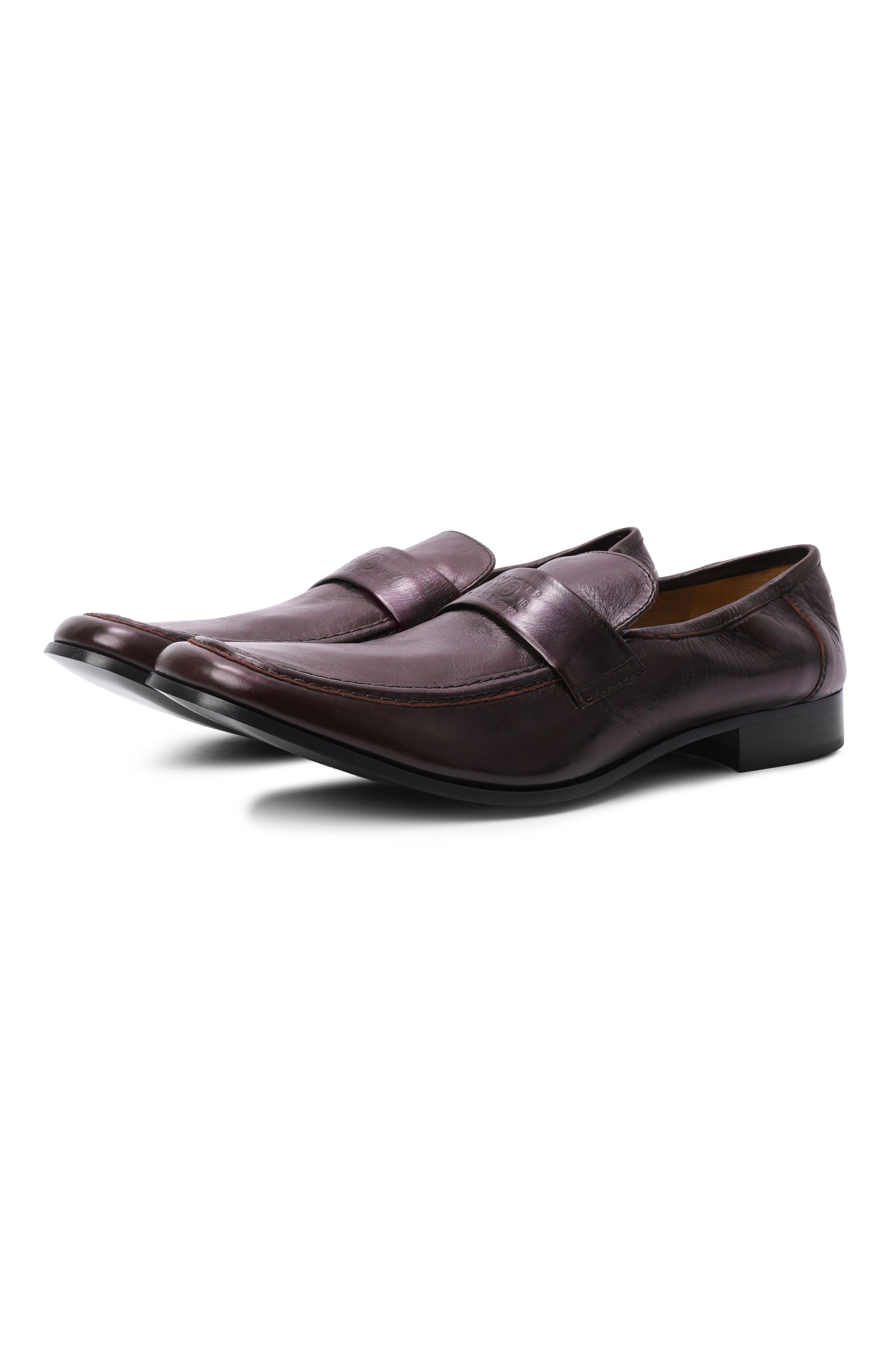 Кожаные лоферы swing-toe MM6, арт. SH3WR0008/P7560_001, фото 1