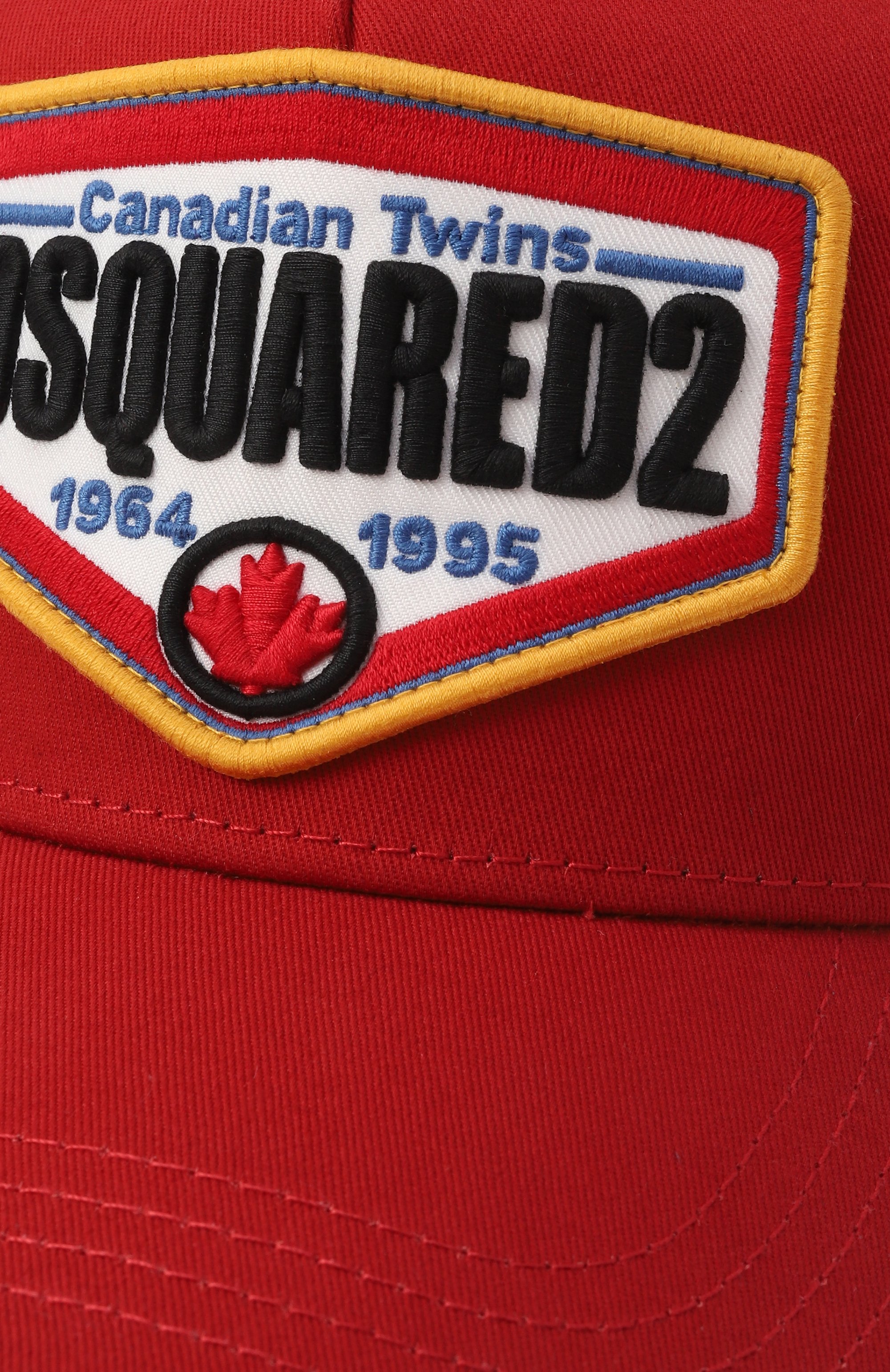 Хлопковая бейсболка DSQUARED2 красного цвета по цене 22400 руб., арт. BCM0763/05C00001, фото 3 Хлопковая бейсболка DSQUARED2, арт. BCM0763/05C00001, фото 3