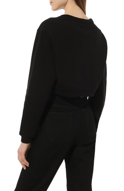 Хлопковый свитшот DOLCE & GABBANA черного цвета по цене 87450 руб., арт. F9P40Z/HU7HV, фото 4 Хлопковый свитшот DOLCE & GABBANA, арт. F9P40Z/HU7HV, фото 4