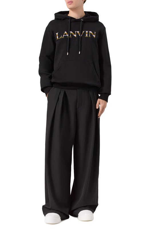 Хлопковое худи Lanvin RM-H00001-J209-P22 Чёрный  RM-H00001-J209-P22 Фото 2