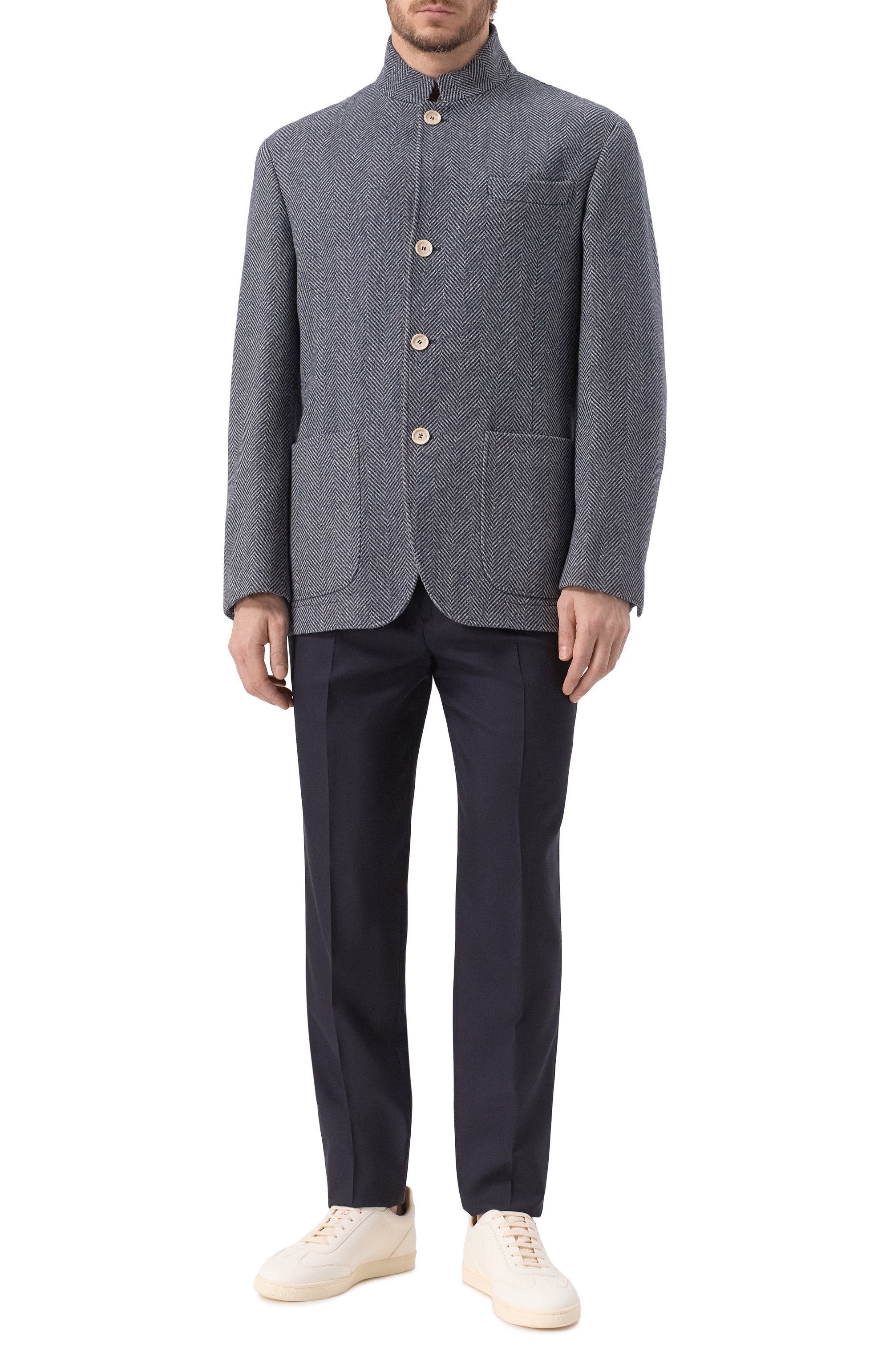 Куртка из шерсти и шелка BRUNELLO CUCINELLI синего цвета по цене 416500 руб., арт. MY4436265, фото 2 Куртка из шерсти и шелка BRUNELLO CUCINELLI, арт. MY4436265, фото 2