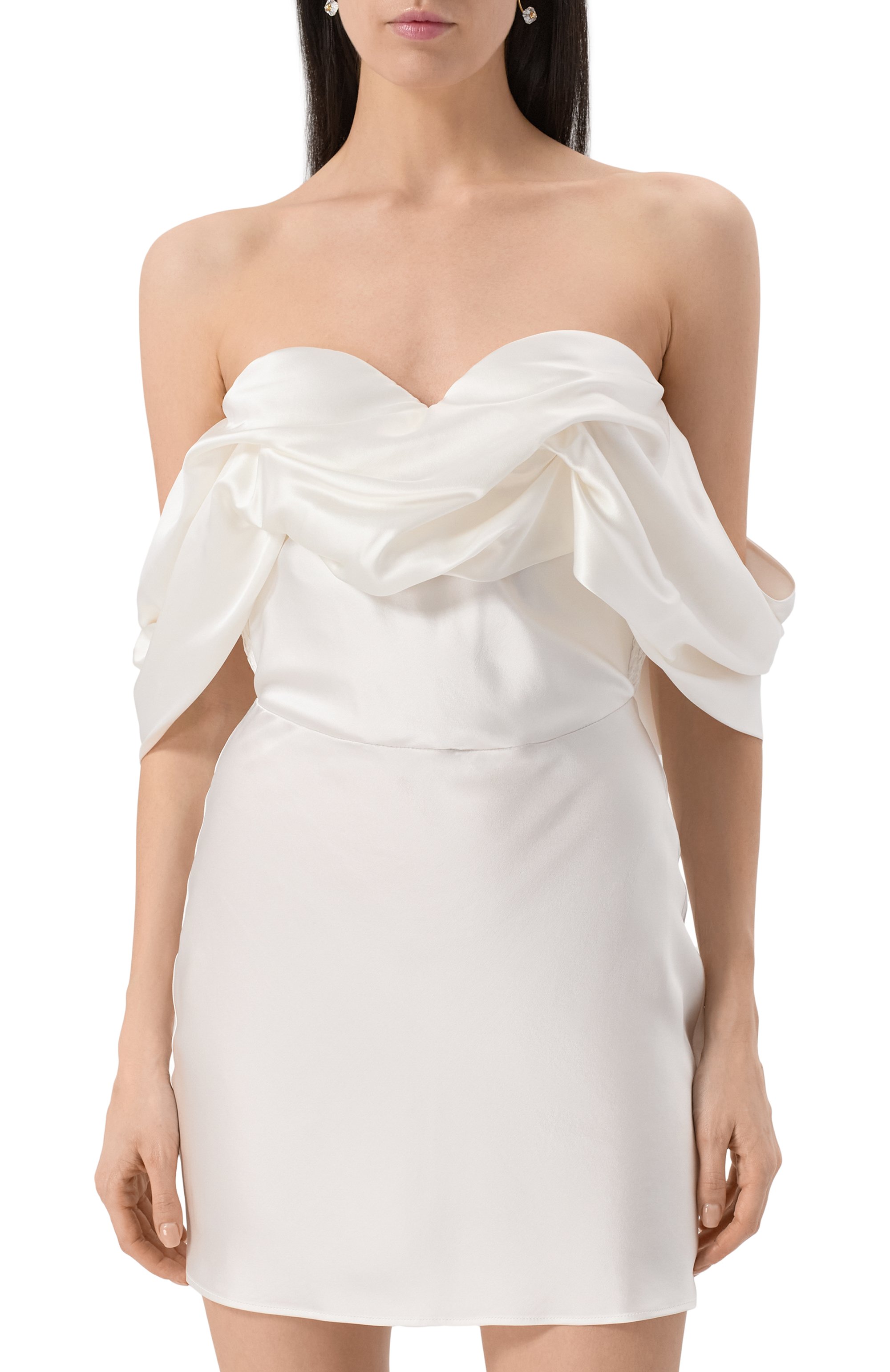 Атласное платье GIUSEPPE DI MORABITO, арт. 04SSDR468 04422, фото 3