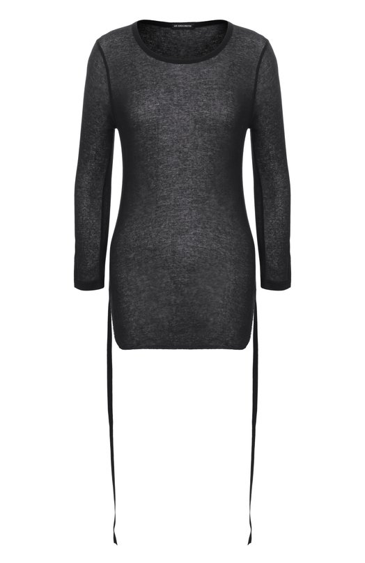 Хлопковый лонгслив Ann Demeulemeester B0012885/FA434 Чёрный B0012885/FA434