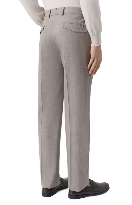 Шерстяные брюки Stefano Ricci M1T5100153/WEA02U Бежевый  M1T5100153/WEA02U Фото 4