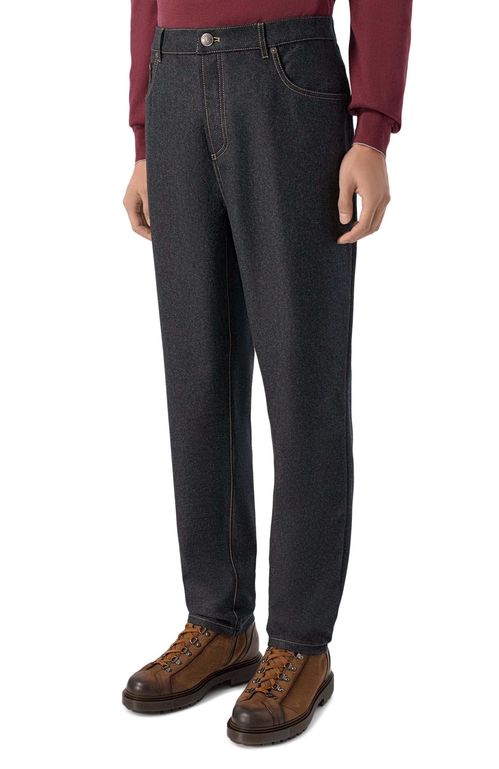 Шерстяные брюки BRUNELLO CUCINELLI, арт. M038PF1012, фото 3