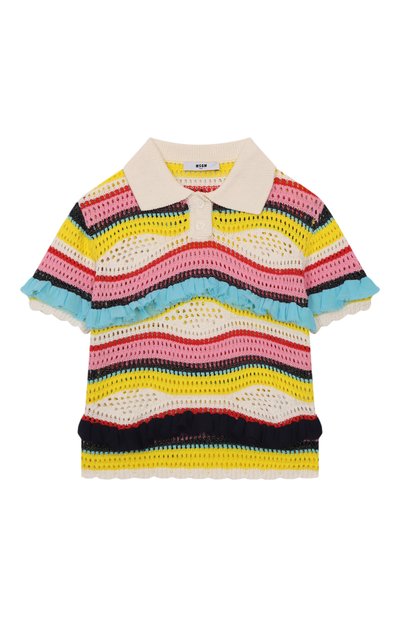 Хлопковое поло MSGM KIDS, арт. S5MSJGJP247