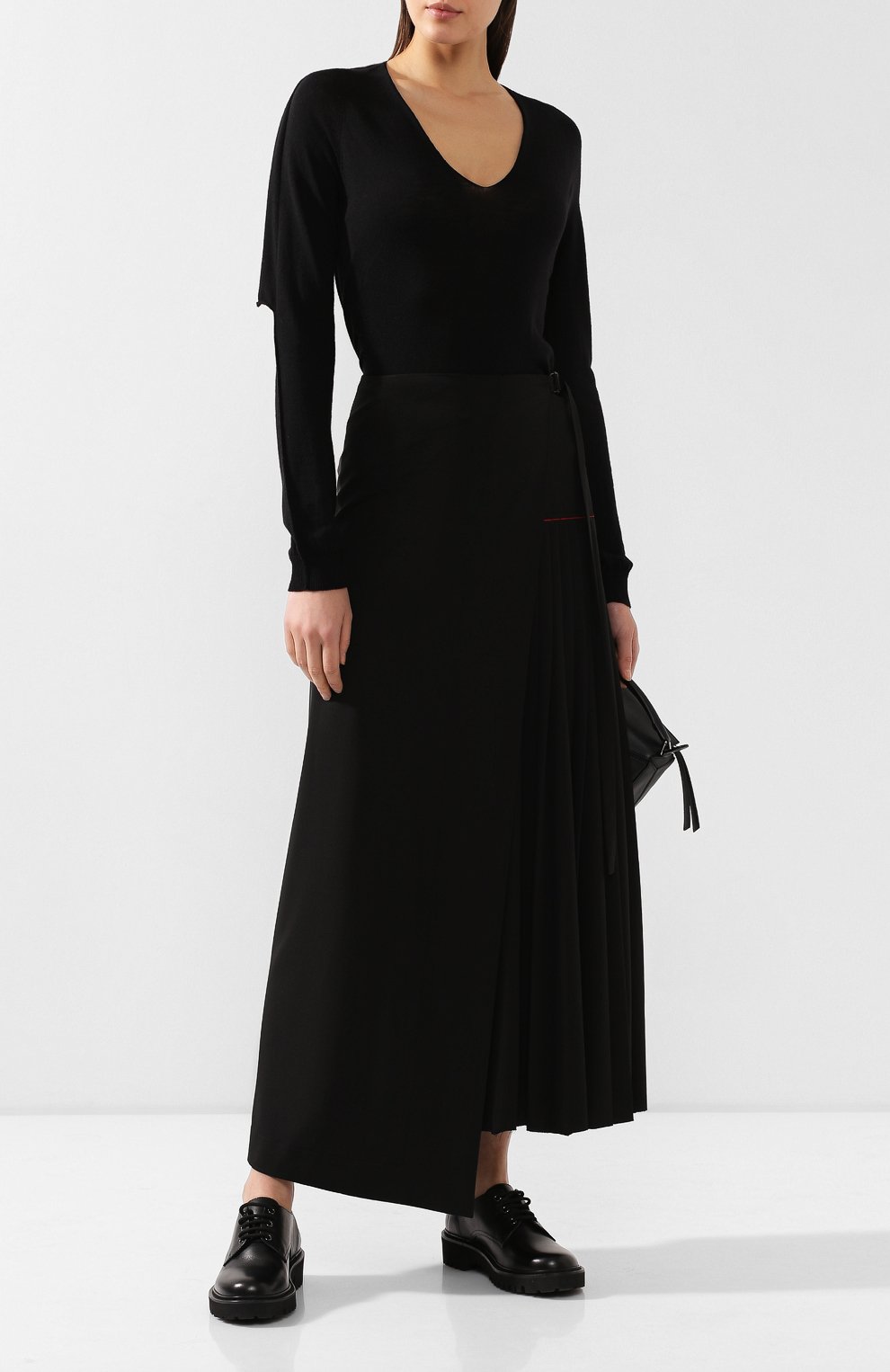 Шерстяной пуловер RICK OWENS черного цвета по цене 62200 руб., арт. R019F5693/M, фото 2 Шерстяной пуловер RICK OWENS, арт. R019F5693/M, фото 2