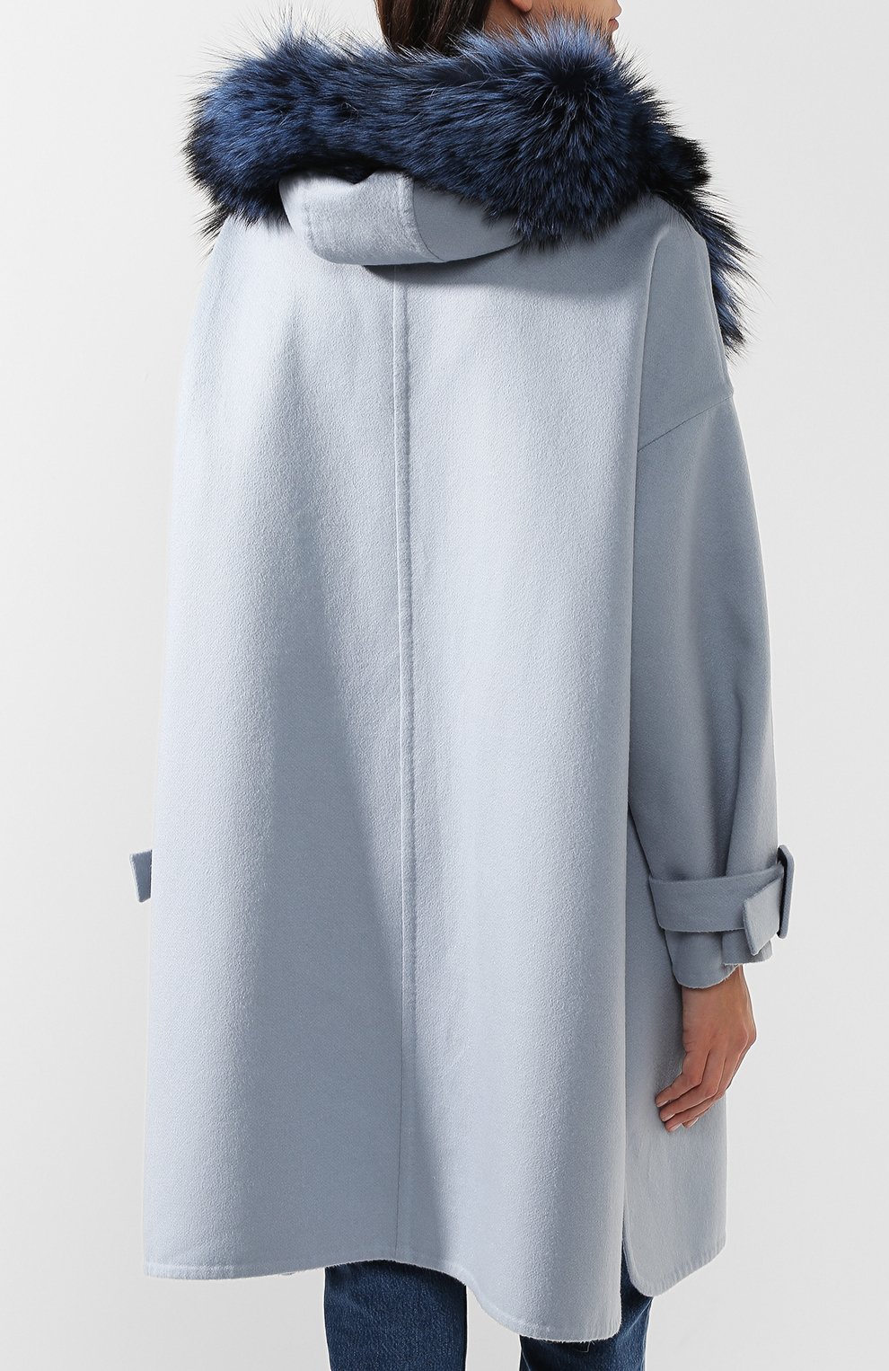 Кашемировое пальто с меховой отделкой YVES SALOMON, арт. 9WYM01097CARD, фото 4