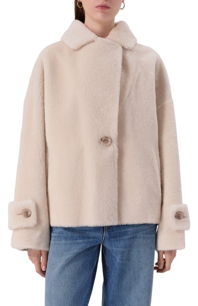 Двусторонняя дубленка из овчины MANZONI24, арт. 25M1295R-S21/48, фото 3