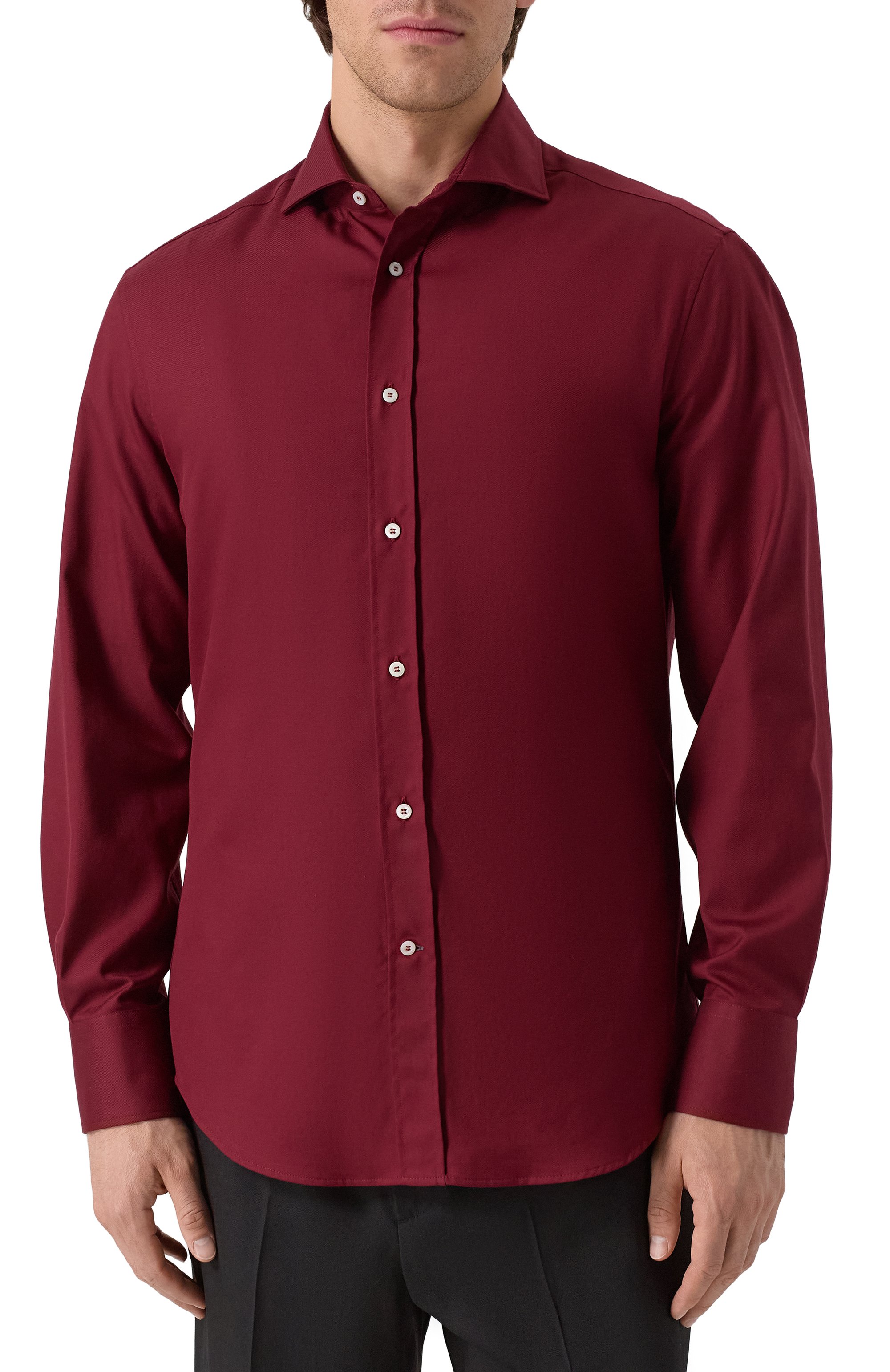 Хлопковая сорочка BRUNELLO CUCINELLI, арт. MW6041718, фото 3