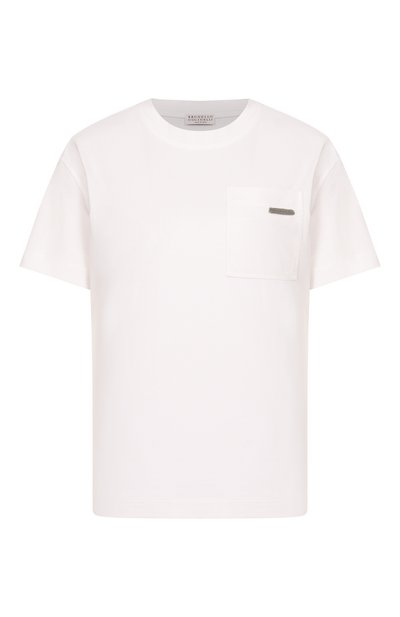 Женская хлопковая футболка BRUNELLO CUCINELLI, арт. M0T81EC710