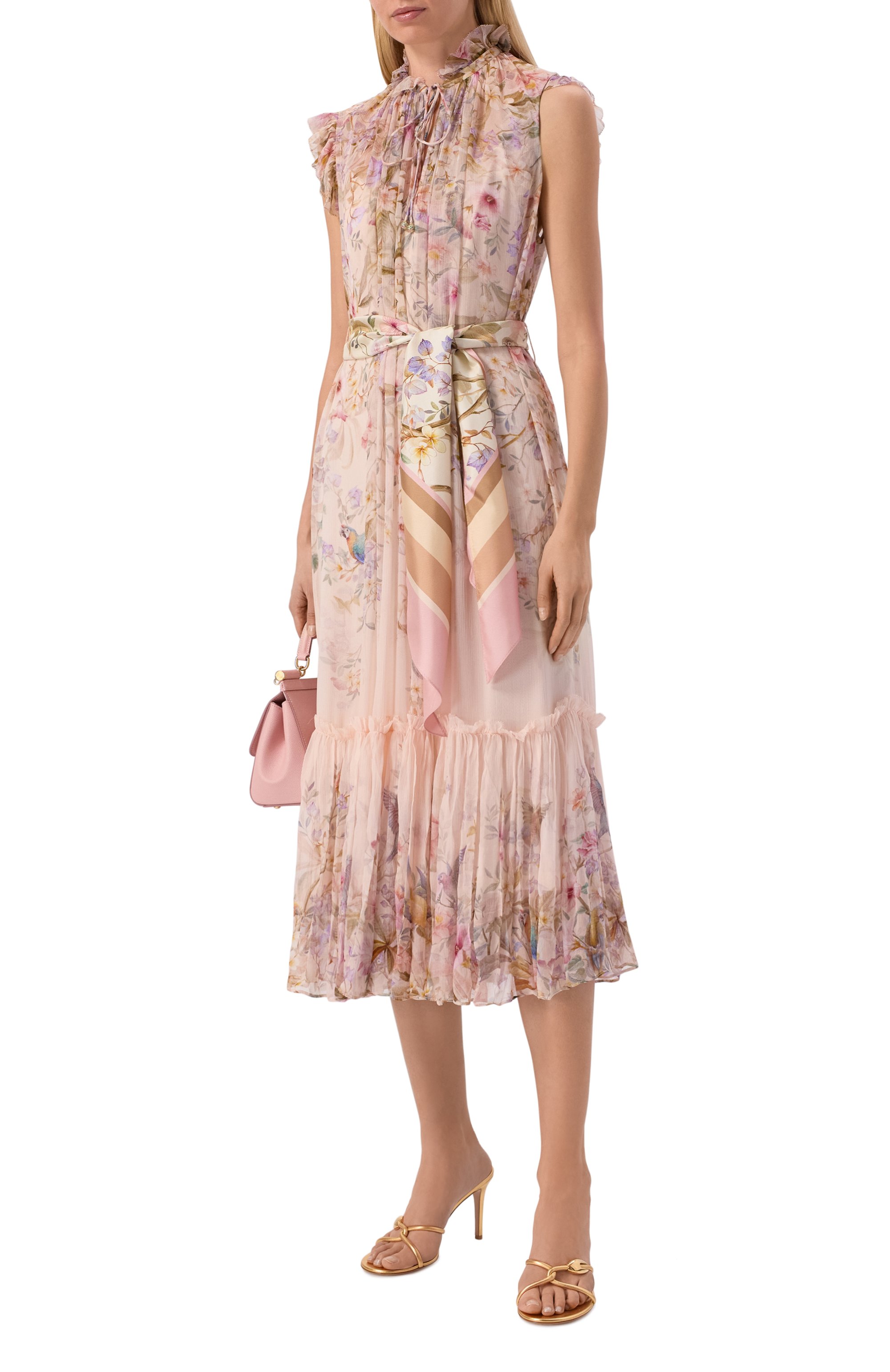 Платье из вискозы ZIMMERMANN кремового цвета по цене 194000 руб., арт. 7280DC261, фото 2 Платье из вискозы ZIMMERMANN, арт. 7280DC261, фото 2