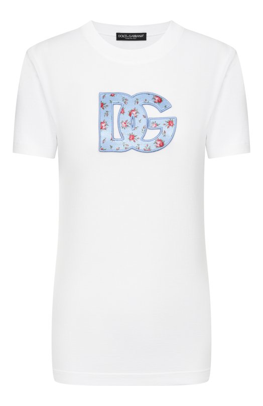 Хлопковая футболка Dolce & Gabbana F8V42Z/GDDLX Белый F8V42Z/GDDLX