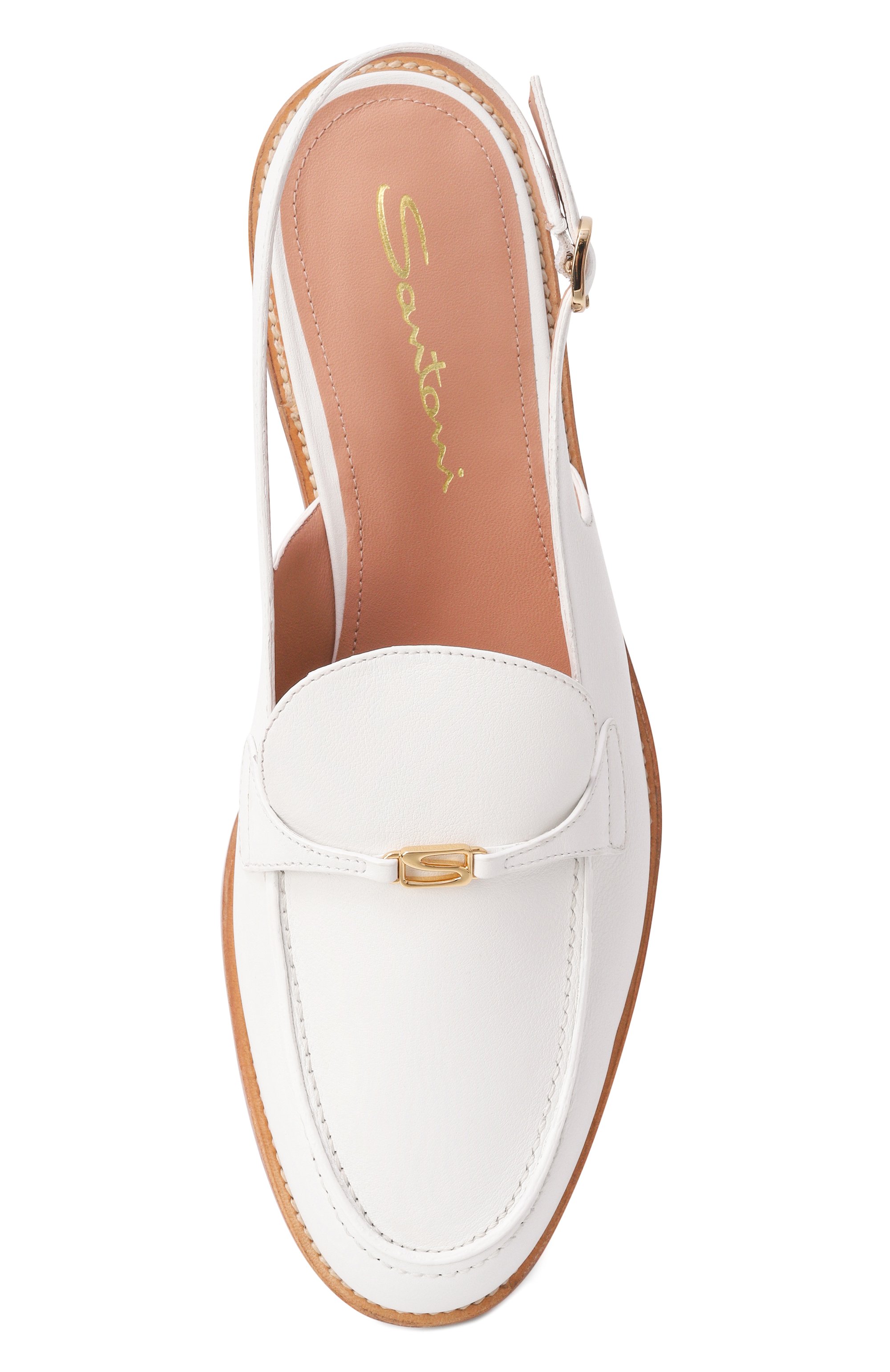 Кожаные лоферы SANTONI, арт. WUWG72068BA2ND0F, фото 6