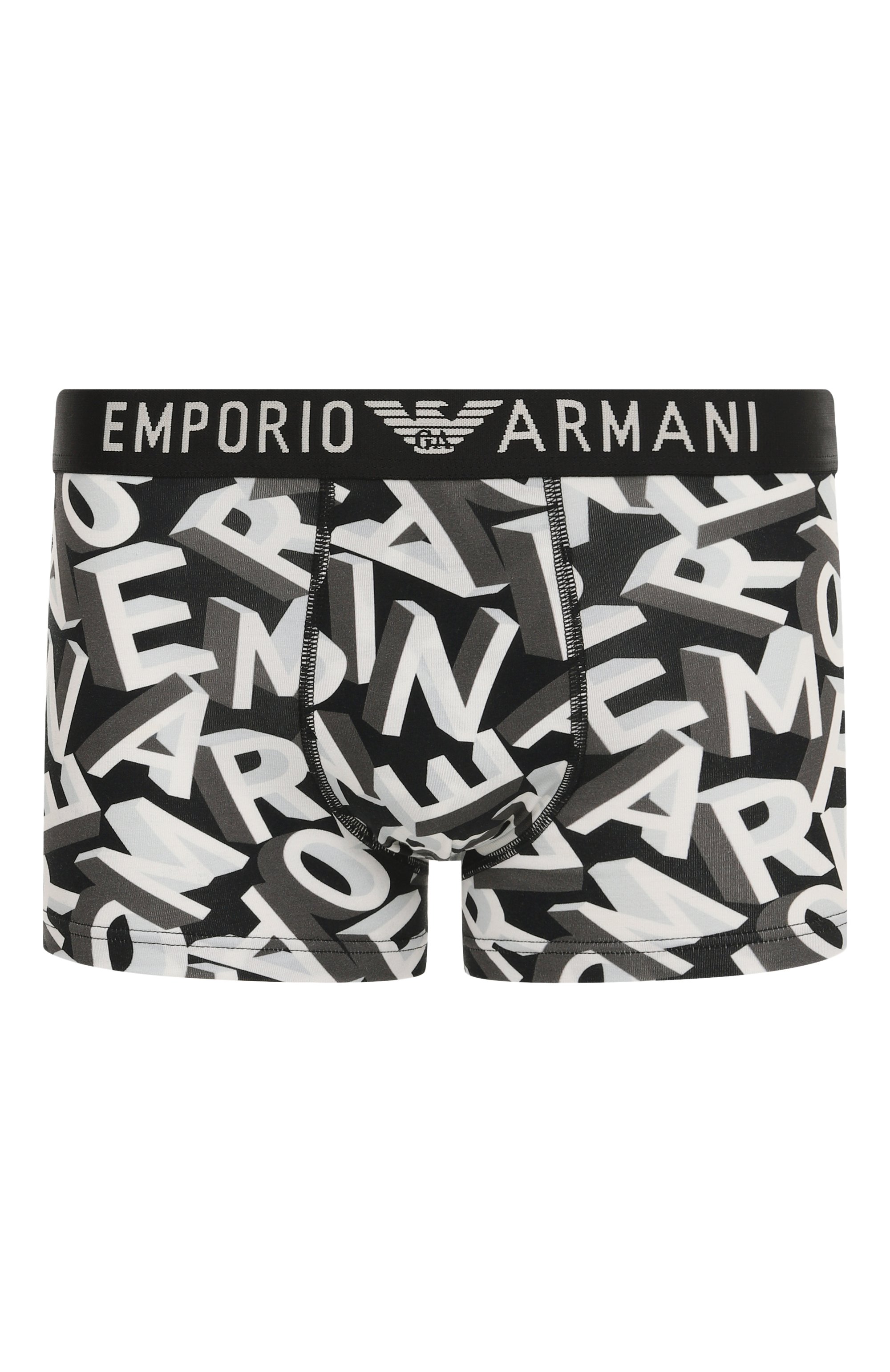 Хлопковые боксеры EMPORIO ARMANI серого цвета по цене 4450 руб., арт. EM000232/AF10794, фото 1 Хлопковые боксеры EMPORIO ARMANI, арт. EM000232/AF10794, фото 1