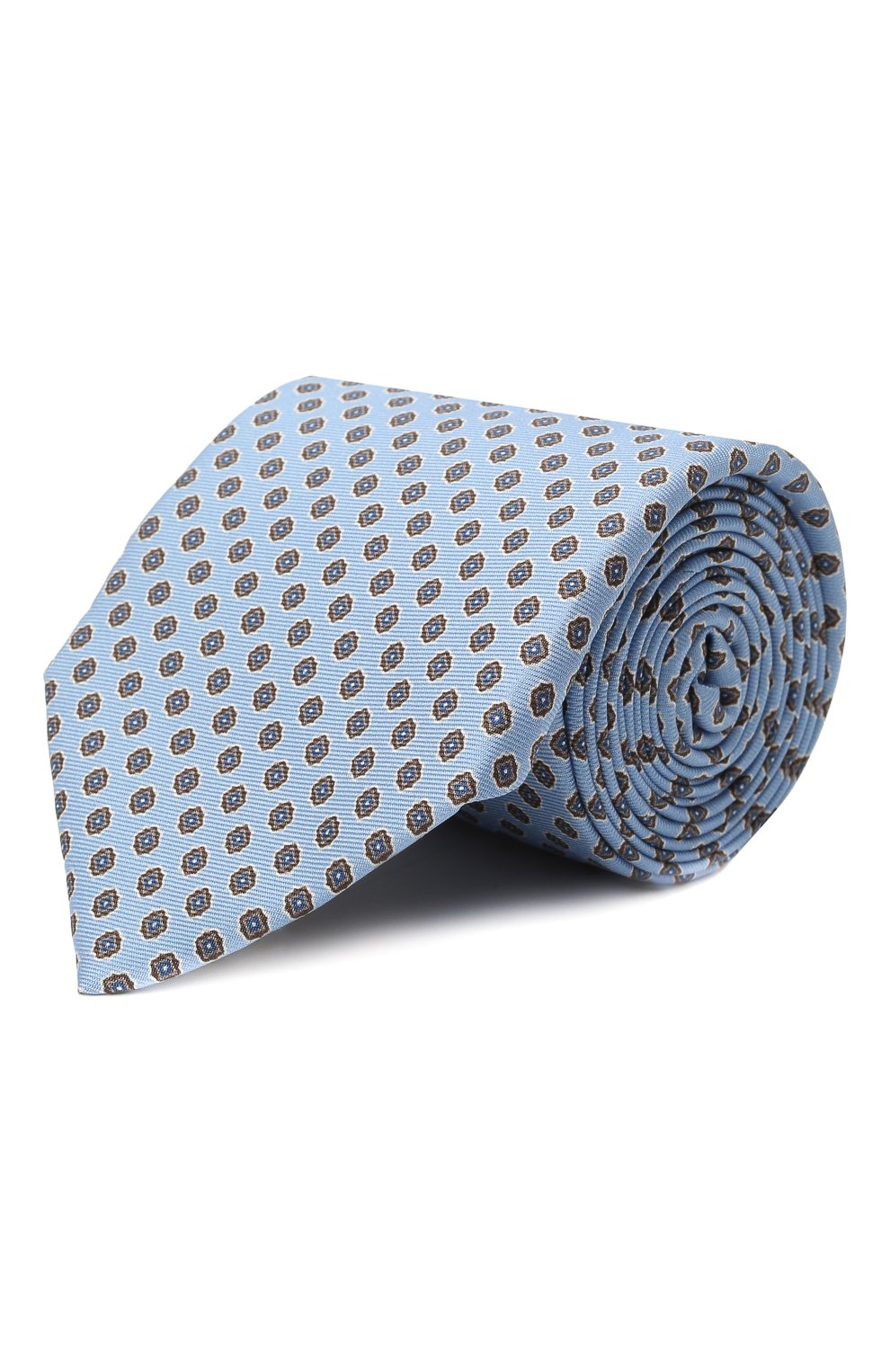 Шелковый галстук CORNELIANI голубого цвета по цене 14900 руб., арт. 87U390-1120335/00, фото 1 Шелковый галстук CORNELIANI, арт. 87U390-1120335/00, фото 1