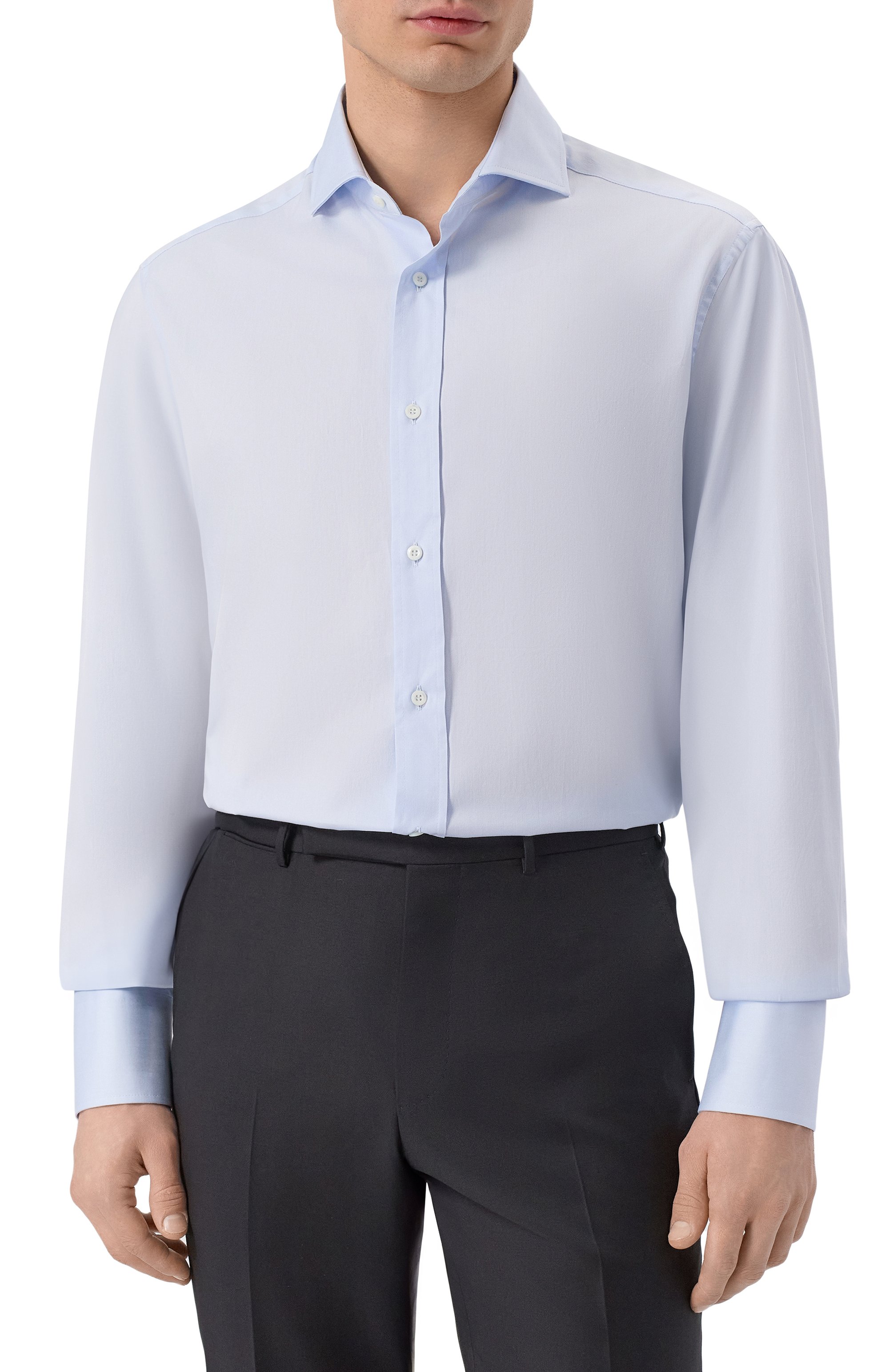 Хлопковая сорочка BRUNELLO CUCINELLI, арт. MBUC40028, фото 3