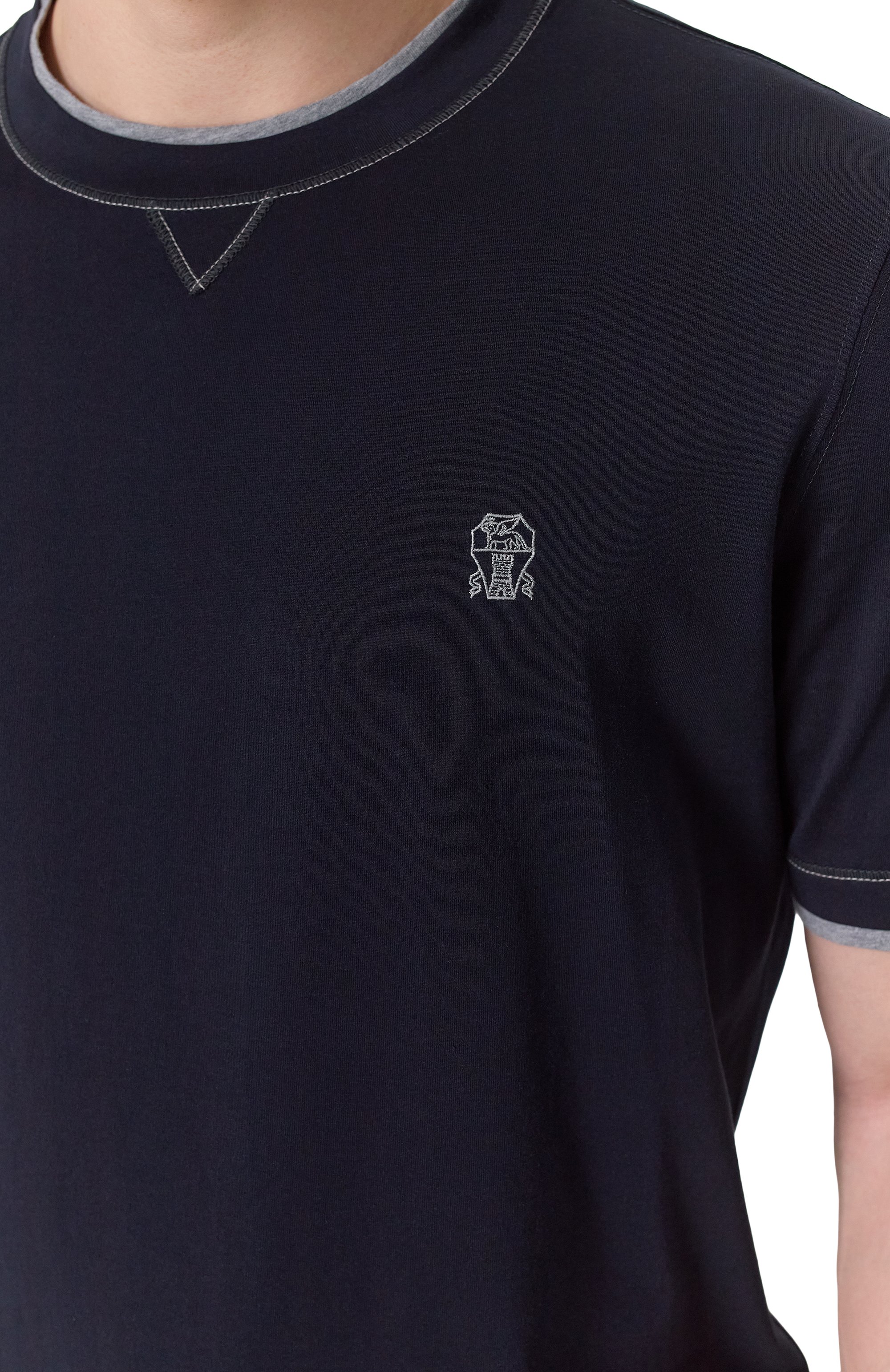 Хлопковая футболка BRUNELLO CUCINELLI, арт. M0B137451G, фото 5