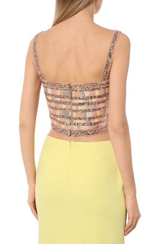 Шелковый топ Elie Saab T0059N Розовый  T0059N Фото 4