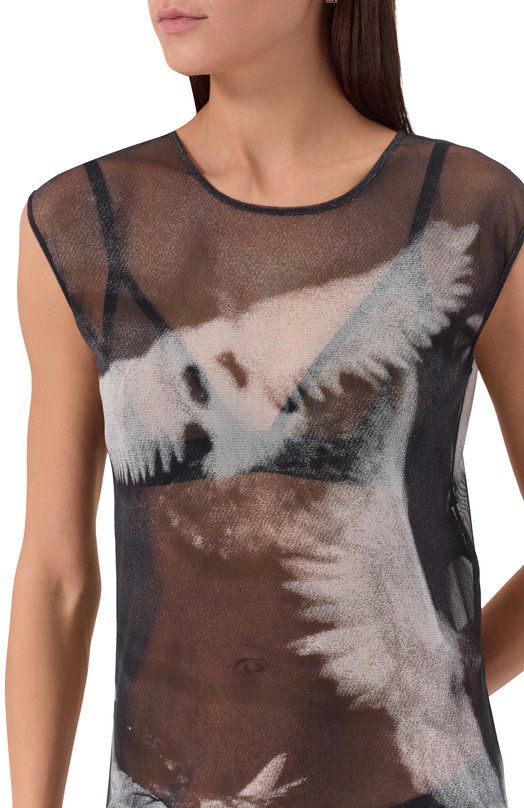 Платье Ann Demeulemeester B0011972/FA657 Чёрно-белый  B0011972/FA657 Фото 5