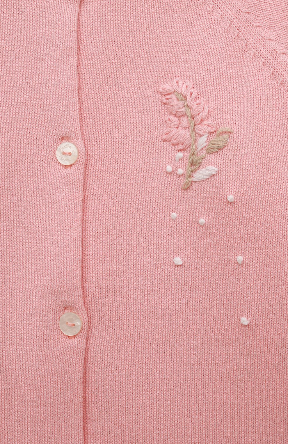 Хлопковый кардиган TARTINE ET CHOCOLAT розового цвета по цене 10600 руб., арт. TU18061/18M-3A, фото 3 Хлопковый кардиган TARTINE ET CHOCOLAT, арт. TU18061/18M-3A, фото 3