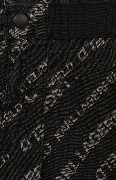 Джинсовая юбка KARL LAGERFELD KIDS серого цвета по цене 12750 руб., арт. Z30541, фото 3 Джинсовая юбка KARL LAGERFELD KIDS, арт. Z30541, фото 3