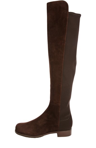 Комбинированные ботфорты на устойчивом каблуке STUART WEITZMAN, арт. 5050/SUEDE, фото 1