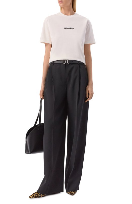 Хлопковая футболка Jil Sander J02GC0142/J20103 Белый  J02GC0142/J20103 Фото 2