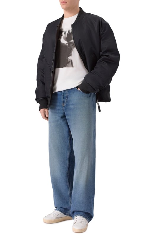 Хлопковая футболка Emporio Armani EM004751/AF23082 Белый  EM004751/AF23082 Фото 2