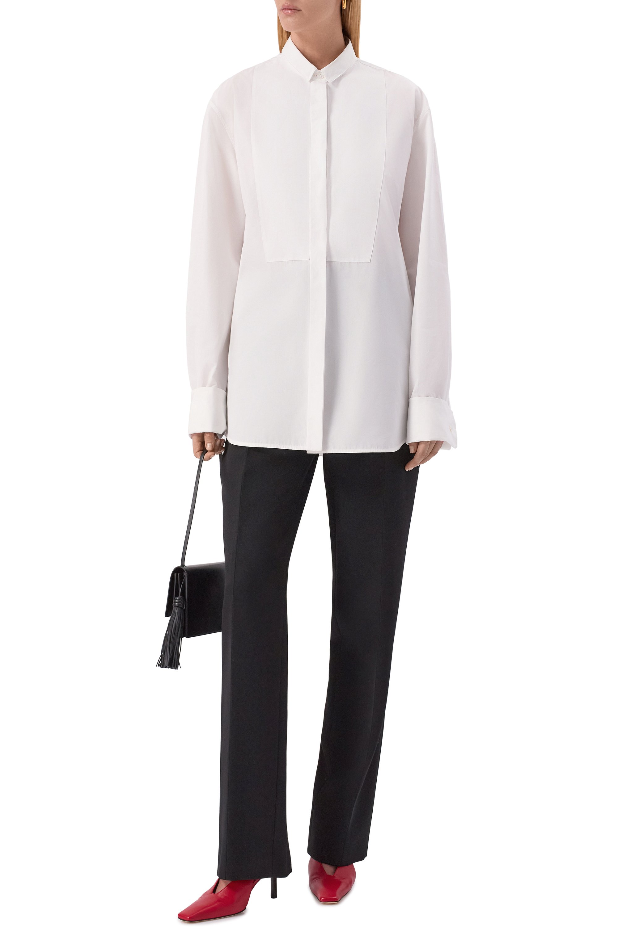 Хлопковая рубашка JIL SANDER белого цвета по цене 155500 руб., арт. J04DL0104/J45001, фото 2 Хлопковая рубашка JIL SANDER, арт. J04DL0104/J45001, фото 2