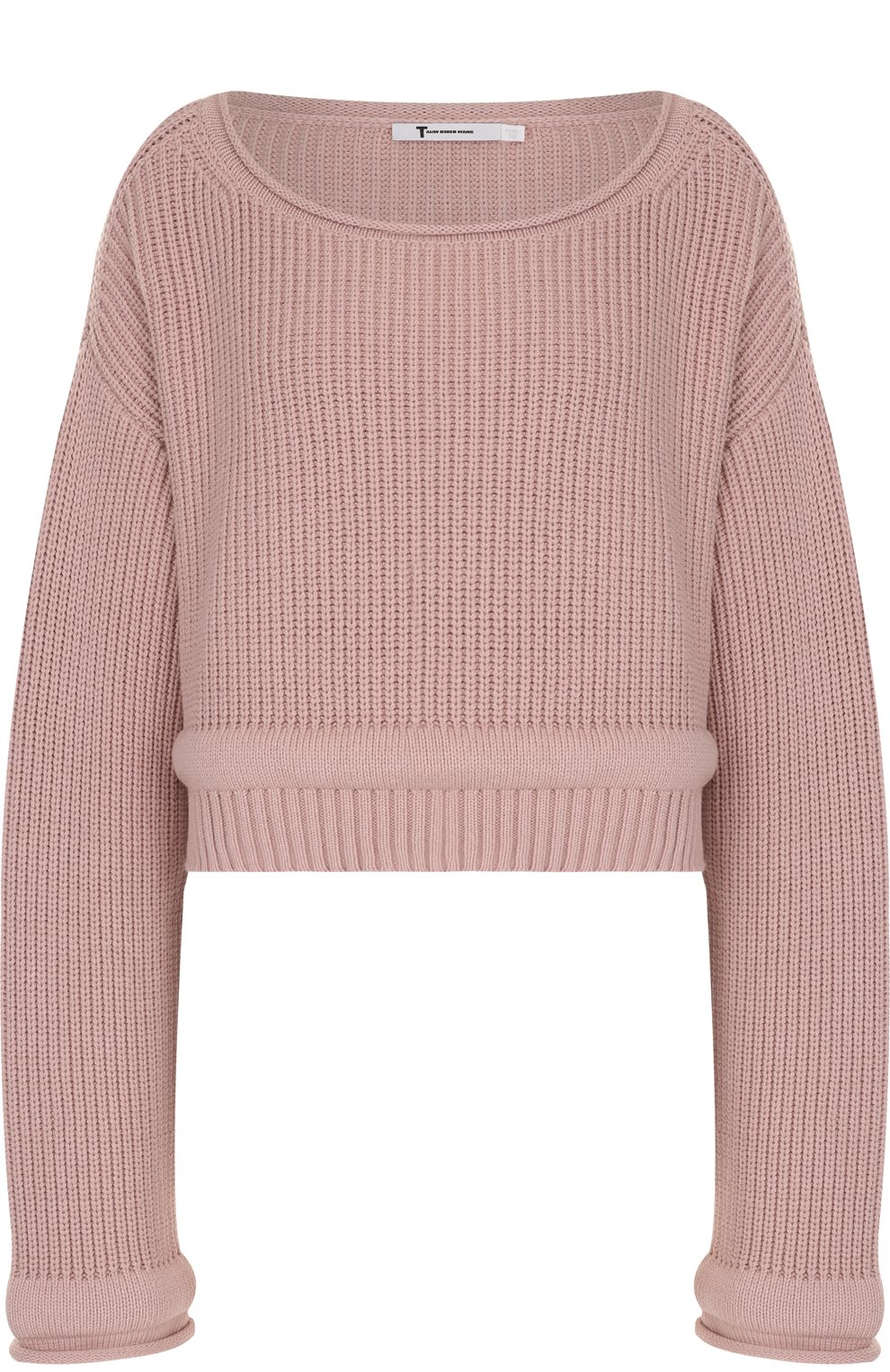 Укороченный пуловер фактурной вязки с круглым вырезом ALEXANDERWANG.T, арт. 4K181040J4, фото 1