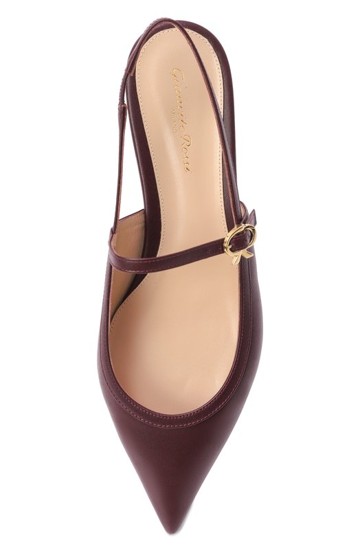 Кожаные балетки Mary Jane Gianvito Rossi G95594.05RIC.VITB0UR Бордовый  G95594.05RIC.VITB0UR Фото 6
