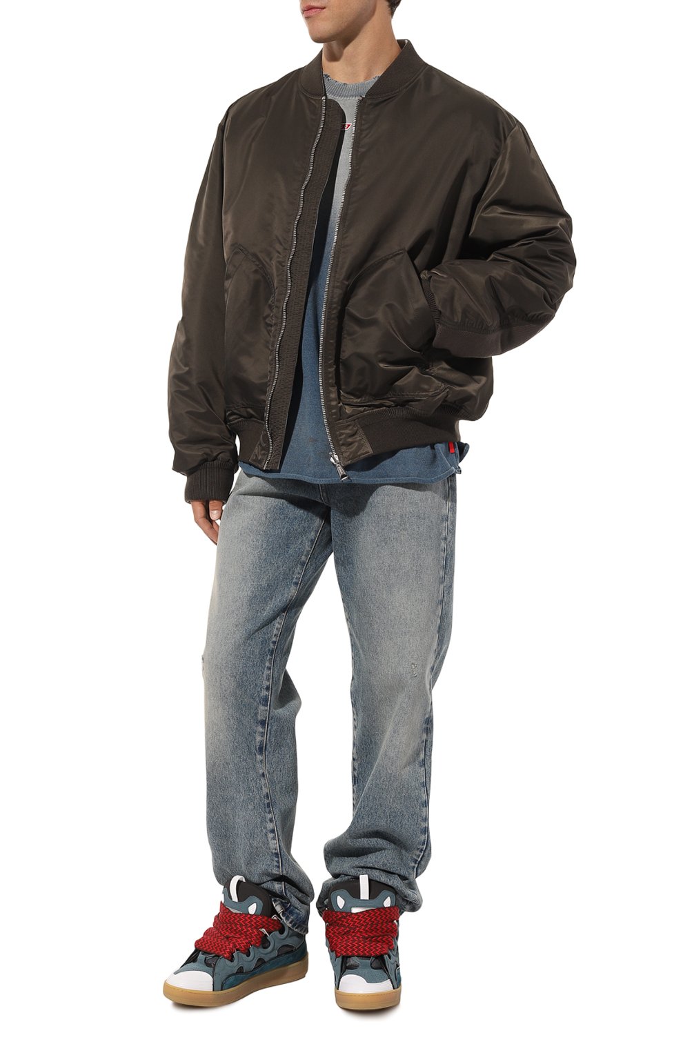 Комбинированные кеды curb LANVIN, арт. FM SKRK11/DRAG, фото 2