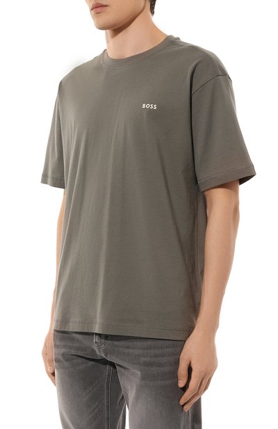 Хлопковая футболка BOSS ORANGE, арт. 50528221, фото 3