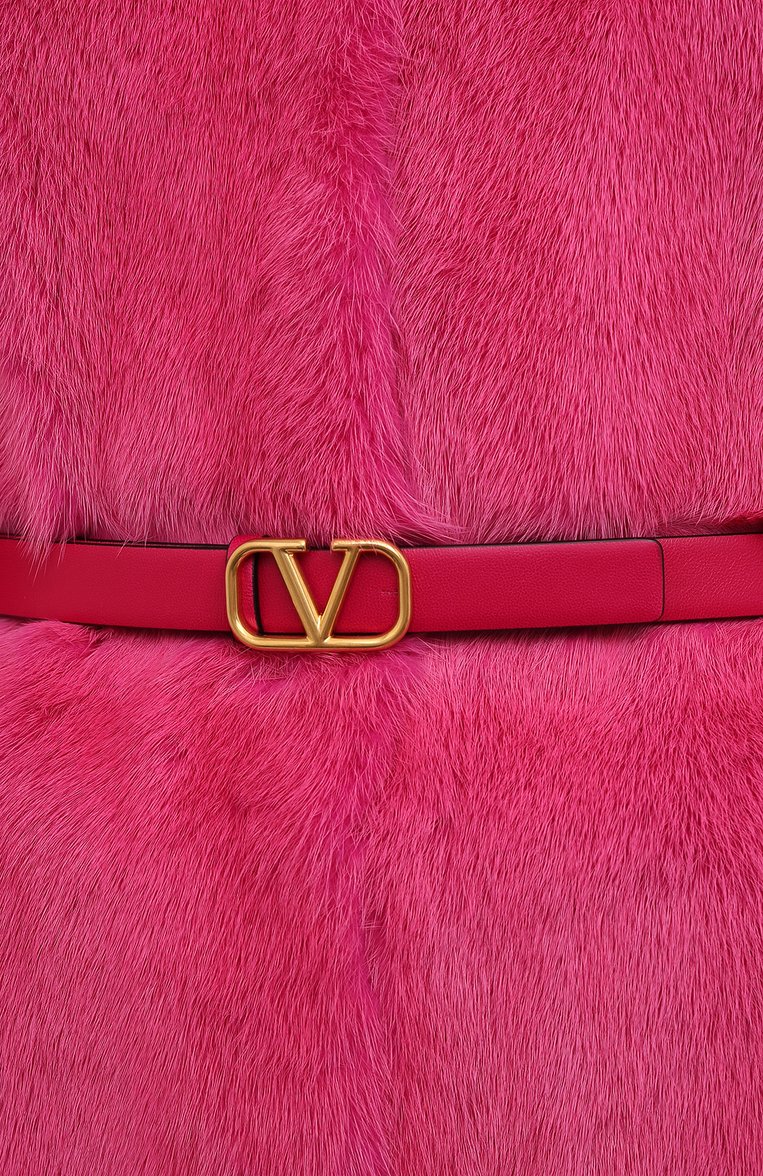 Женская шуба из меха норки VALENTINO фуксия цвета, арт. WF3FAN011AF | Фото 5 (Длина (верхняя одежда): До колена; Рукава: 3/4; Женское Кросс-КТ: Мех; Стили: Гламурный; Материал внешний: Натуральный мех; Драгоценные камни: Проставлено; Материал сплава: Проставлено; Кросс-КТ: Куртка)