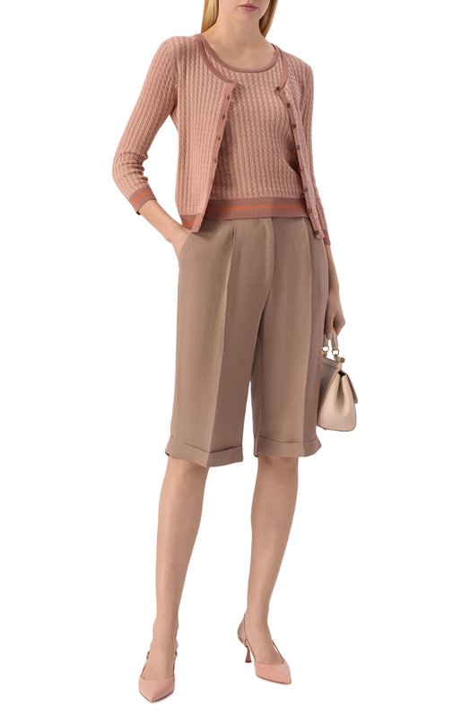 Хлопковый кардиган Kiton D61782 Бежевый  D61782 Фото 2