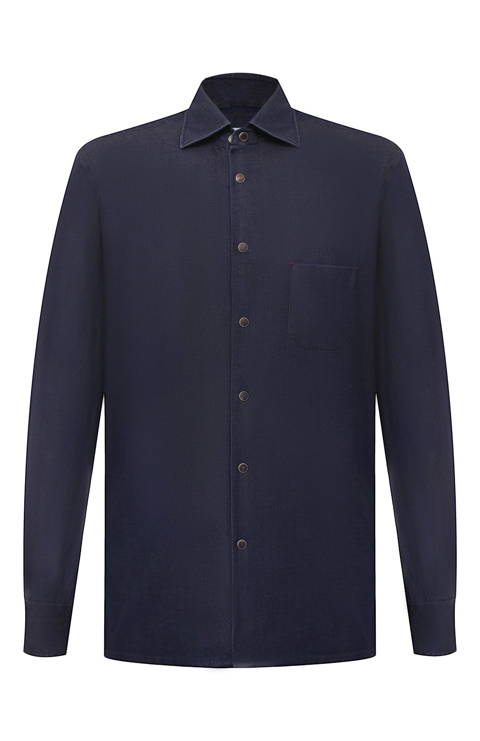 Джинсовая рубашка KITON темно-синего цвета по цене 58950 руб., арт. UMCNERHH08859, фото 1 Джинсовая рубашка KITON, арт. UMCNERHH08859, фото 1