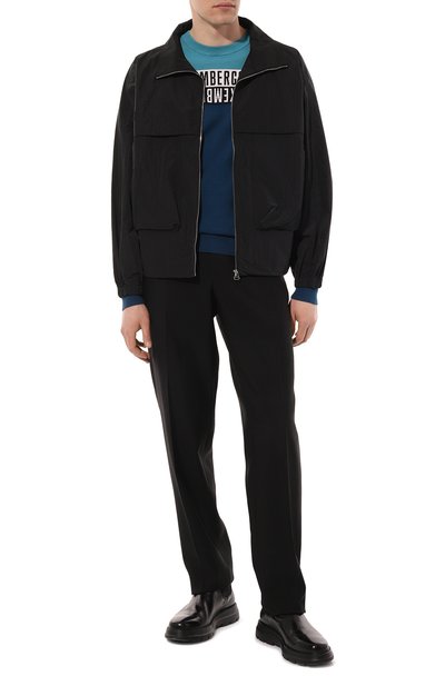 Хлопковый джемпер DIRK BIKKEMBERGS синего цвета по цене 26950 руб., арт. C S 52G 10 X 1472, фото 2 Хлопковый джемпер DIRK BIKKEMBERGS, арт. C S 52G 10 X 1472, фото 2