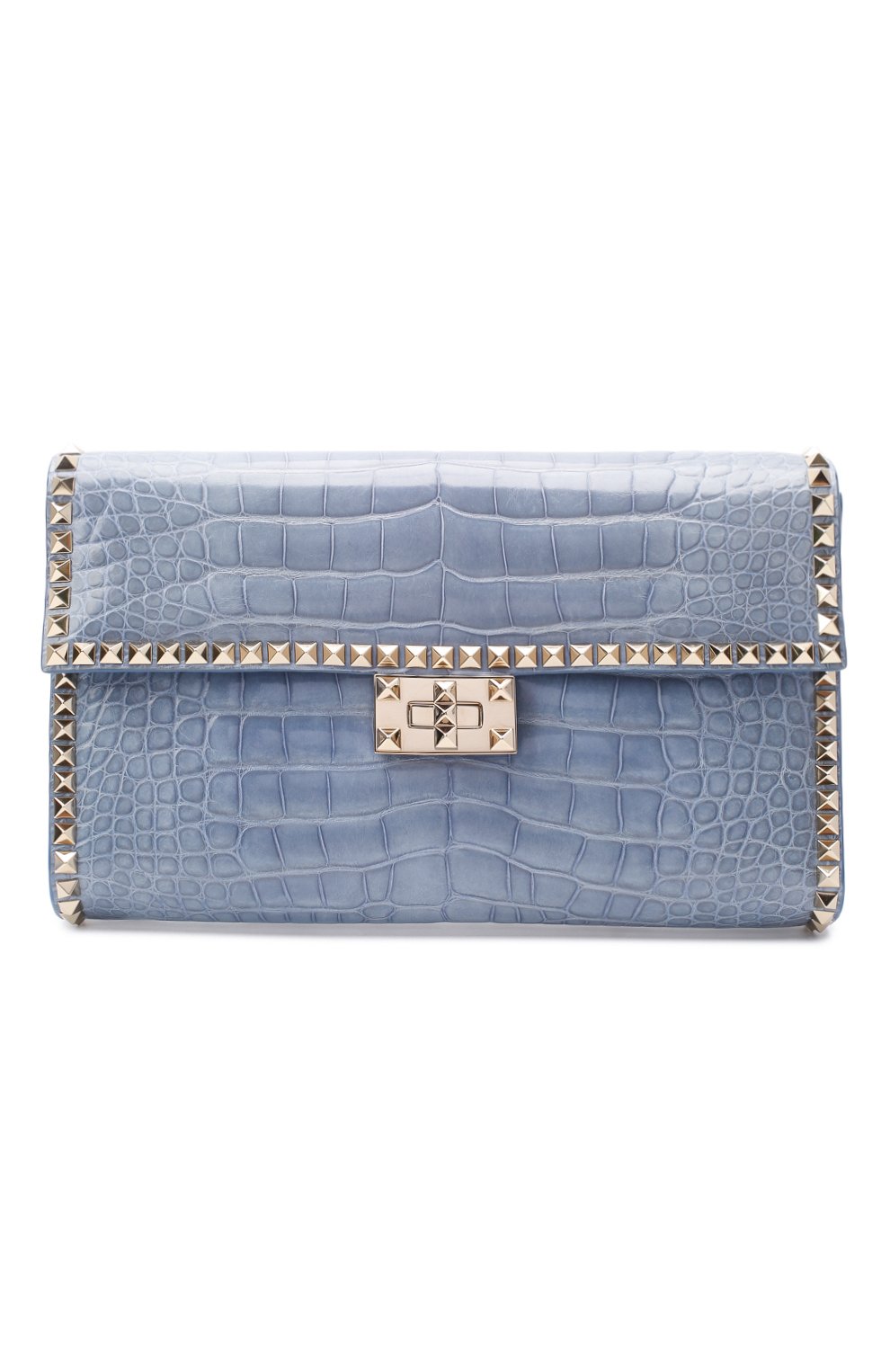 Клатч rockstud no limit VALENTINO голубого цвета по цене 1730000 руб., арт. RW2B0C43/C0D/AMIS, фото 1 Клатч rockstud no limit VALENTINO, арт. RW2B0C43/C0D/AMIS, фото 1