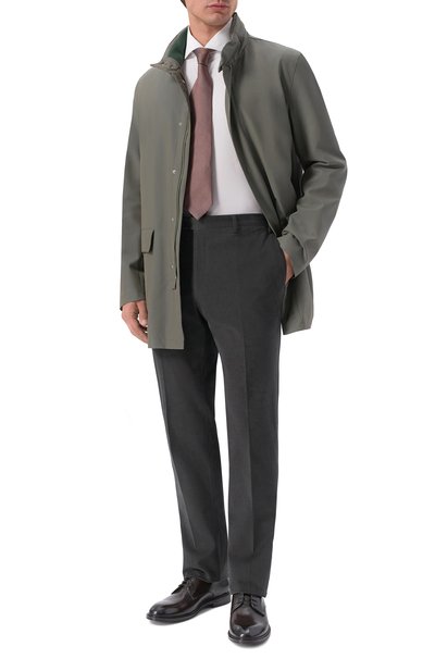 Хлопковые брюки CORNELIANI темно-серого цвета по цене 48050 руб., арт. 284B01/2A18503, фото 2 Хлопковые брюки CORNELIANI, арт. 284B01/2A18503, фото 2