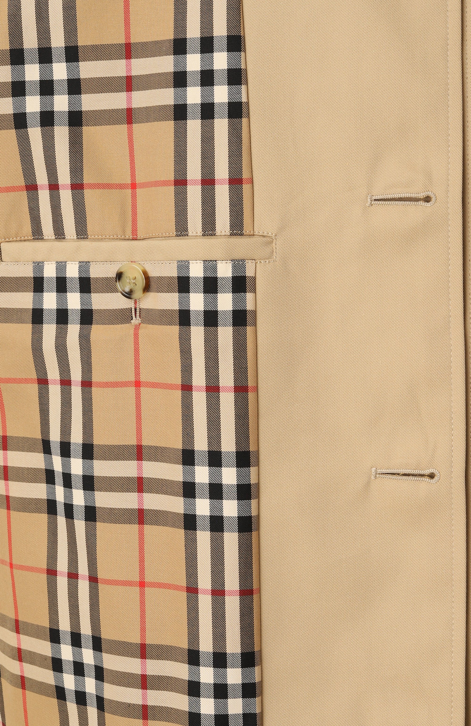 Хлопковый плащ BURBERRY, арт. 8079396, фото 7